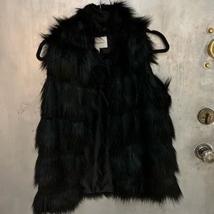 BCBG faux fur vest